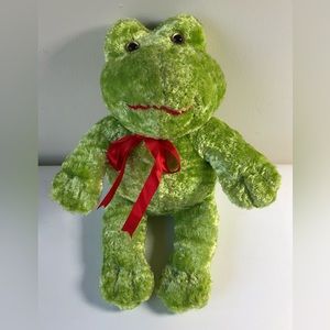 Ganz Plush Stuffed Green Frog 10”
